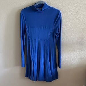 Chic Royal Blue Long Sleeve Dress